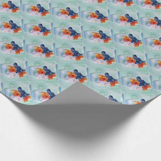 STIEFMÜTTERCHEN IN EINEM TEACUP GESCHENKPAPIER (Ecke)