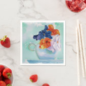 STIEFMÜTTERCHEN IN EINEM TEACUP-PAPIERBUCH SERVIETTE (Beispiel)