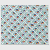 STIEFMÜTTERCHEN IN EINEM TEACUP-VERPACKUNGS-PAPIER GESCHENKPAPIER (Flach)