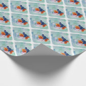 STIEFMÜTTERCHEN IN EINEM TEACUP-VERPACKUNGS-PAPIER GESCHENKPAPIER (Ecke)