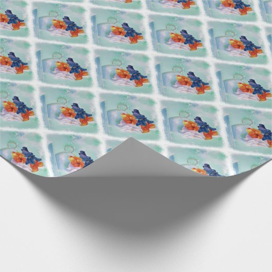 STIEFMÜTTERCHEN IN EINEM TEACUP-VERPACKUNGS-PAPIER GESCHENKPAPIER (Ecke)