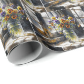 Stiefmütterchen in einem Vintagen Glass Jar Geschenkpapier (Rolleneckpunkt)