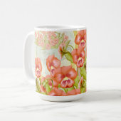 Stiefmütterchen in einer Schale Kaffeetasse (Vorderseite Links)