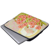 Stiefmütterchen in einer Schüssel Laptopschutzhülle (Vorne Knopf)