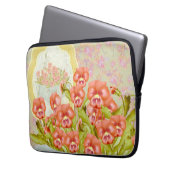 Stiefmütterchen in einer Schüssel Laptopschutzhülle (Vorderseite Links)