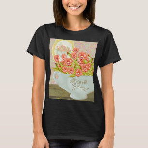 Stiefmütterchen in einer Schüssel T-Shirt