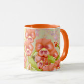 Stiefmütterchen in einer Schüssel Tasse (VorderseiteRechts)