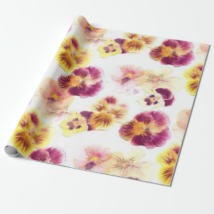Stiefmütterchen in Lila Geschenkpapier
