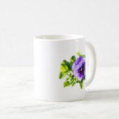Stiefmütterchen in zwei Lila-Tönen Kaffeetasse (VorderseiteRechts)