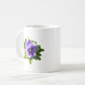 Stiefmütterchen in zwei Lila-Tönen Kaffeetasse (Vorderseite Links)