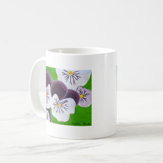 Stiefmütterchen Kaffeetasse (Vorderseite Links)