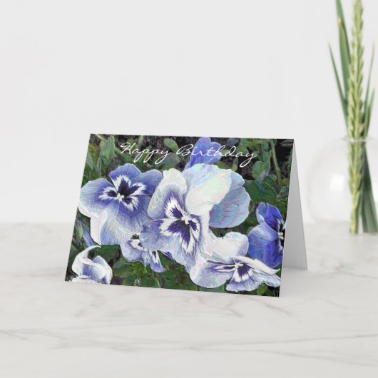 STIEFMÜTTERCHEN KARTE (Vorderseite)