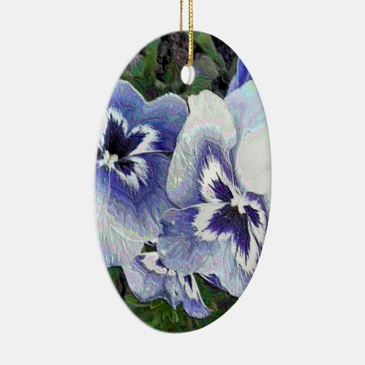 STIEFMÜTTERCHEN KERAMIKORNAMENT (Rechts)