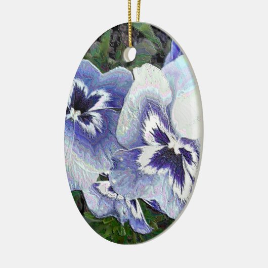 STIEFMÜTTERCHEN KERAMIKORNAMENT (Links)