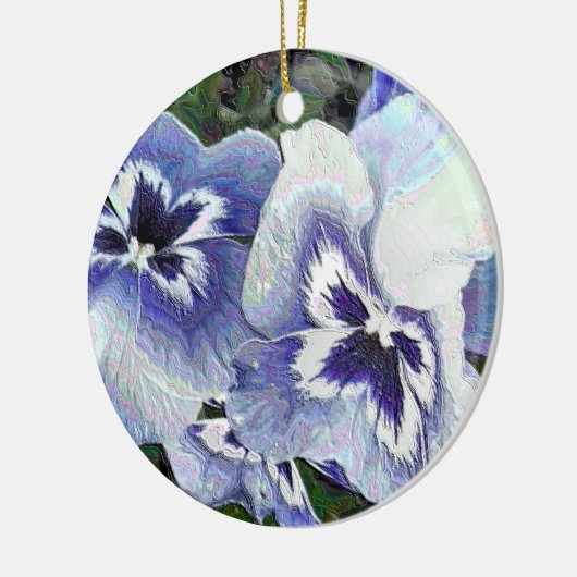 STIEFMÜTTERCHEN KERAMIKORNAMENT (Links)