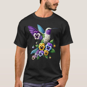 Stiefmütterchen Kolibri Stiefmütterchen-Blume Gart T-Shirt
