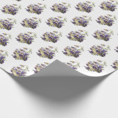 Stiefmütterchen-Korb auf Weiß Geschenkpapier (Ecke)