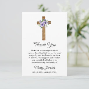 Stiefmütterchen-Kreuz-Sympathie-Dankeschön-Karte Dankeskarte