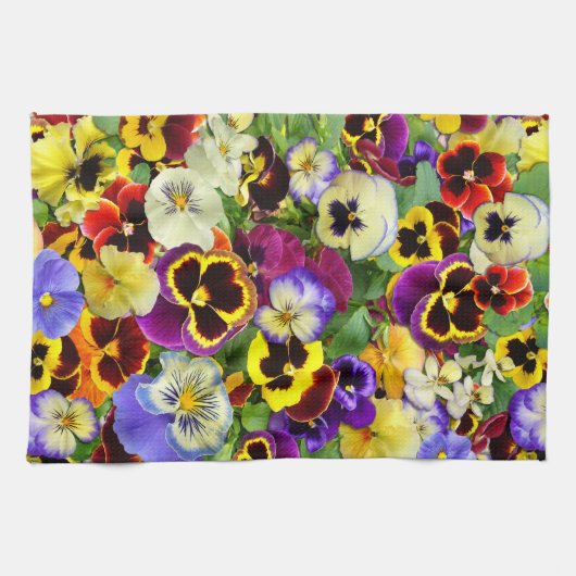 Stiefmütterchen ~ Küchen-Tuch # 3 Geschirrtuch (Horizontal)