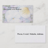 STIEFMÜTTERCHEN-KUNDENGERECHTE GESCHÄFTS-KARTEN VISITENKARTE (Vorne/Hinten)