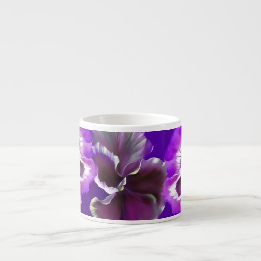 Stiefmütterchen Kunst stilisierten lila Espresso T Espressotasse (Vorderseite)