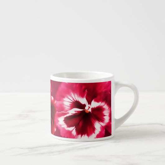 Stiefmütterchen kunstvoll rosa Espresso Tasse (Rechts)