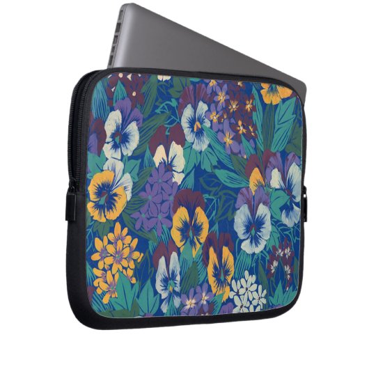 Stiefmütterchen Laptopschutzhülle (Vorne Rechts)