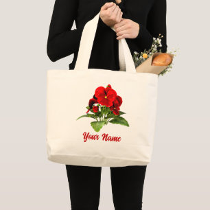 Stiefmütterchen-Liebhaber Florale Personalisierte Jumbo Stoffbeutel