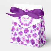 Stiefmütterchen lila Aquarellkunst Dank Geschenkbo Geschenkschachtel (Vorderseite)
