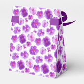 Stiefmütterchen lila Aquarellkunst Dank Geschenkbo Geschenkschachtel (Rückseite)