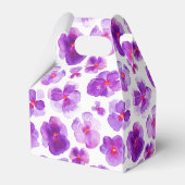 Stiefmütterchen lila Aquarellkunst Geschenkboxen Geschenkschachtel (Rückseite)