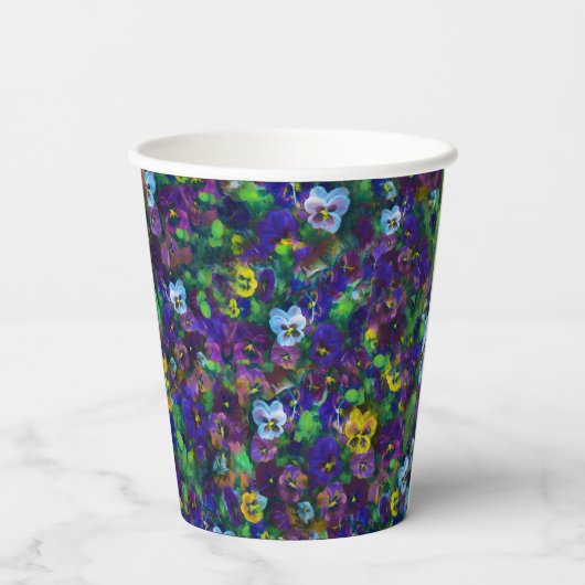 Stiefmütterchen [lila] Becher (Rückseite)