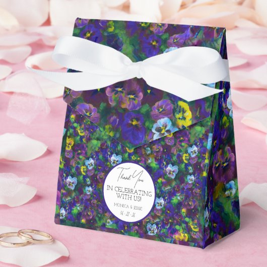 Stiefmütterchen [lila] Sondergeschenkzelt W/Etiket Geschenkschachtel (Hochzeit)