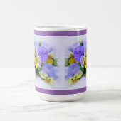 Stiefmütterchen - Lila und gelb Kaffeetasse (Mittel)