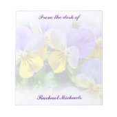 Stiefmütterchen - Lila und gelb Notizblock (Vorderseite)