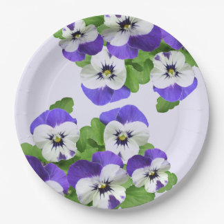 Stiefmütterchen Lila Violett Party Event Blumen Ga Pappteller