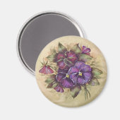 Stiefmütterchen-Magnet Magnet (Vorderseite/Rückseite)