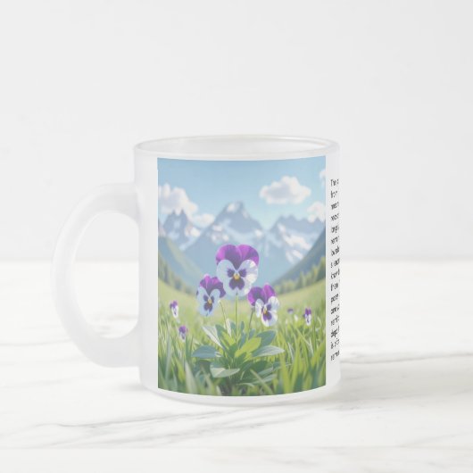 Stiefmütterchen Mattglastasse (Links)