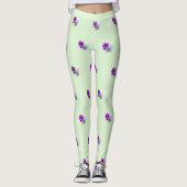 Stiefmütterchen mit drei Blume Muster Legierung Leggings (Vorderseite)