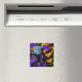 Stiefmütterchen mit Eule-Magnet Magnet (In Situ (Geschirrspüler))