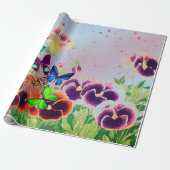 Stiefmütterchen mit ROTEN STARTEN Geschenkpapier (Ungerollt)