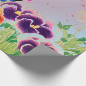 Stiefmütterchen mit ROTEN STARTEN Geschenkpapier (Ecke)