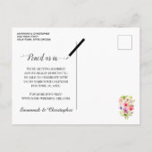 Stiefmütterchen mit Wasserfarbe speichern den Datu Ankündigungspostkarte (Rückseite)