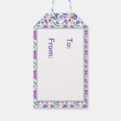 Stiefmütterchen Muster Geschenkanhänger (Vorderseite)