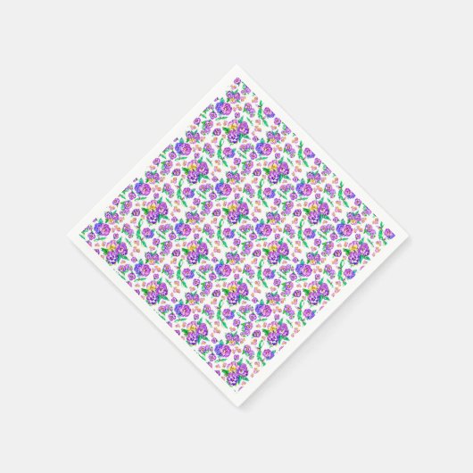 Stiefmütterchen Musterpapier Napkin Serviette (Ecke)