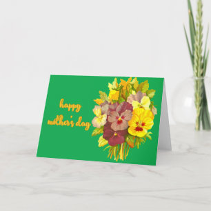 Stiefmütterchen Muttertagskarte Karte