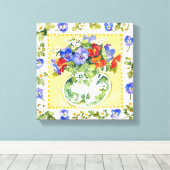 Stiefmütterchen - Nasturien 2013 Leinwanddruck (Insitu (Holzboden))