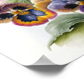Stiefmütterchen Pansy Blume Art Print Poster (Ecke)