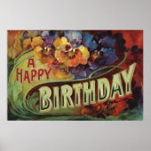 Stiefmütterchen Pansy Rainbow Blume Bloral Poster (Vorne)