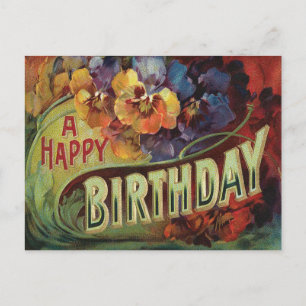 Stiefmütterchen Pansy Regenbogen Blumen Floral Postkarte